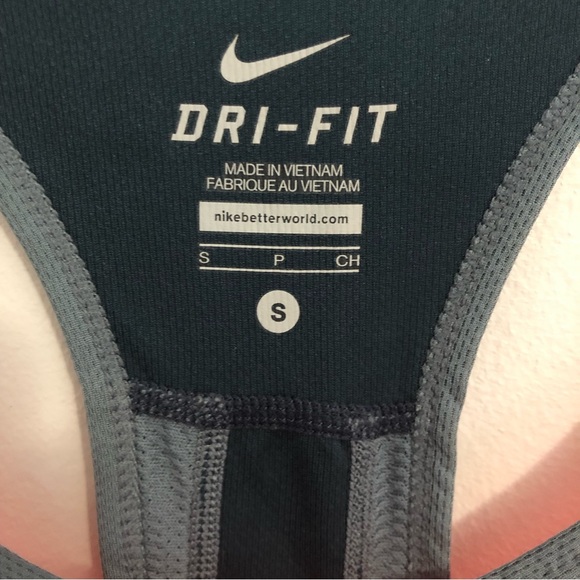 Nike Dri-Fit Orange & Gray Racerback Work Out Tank, Size Small - Picture 4 of 11